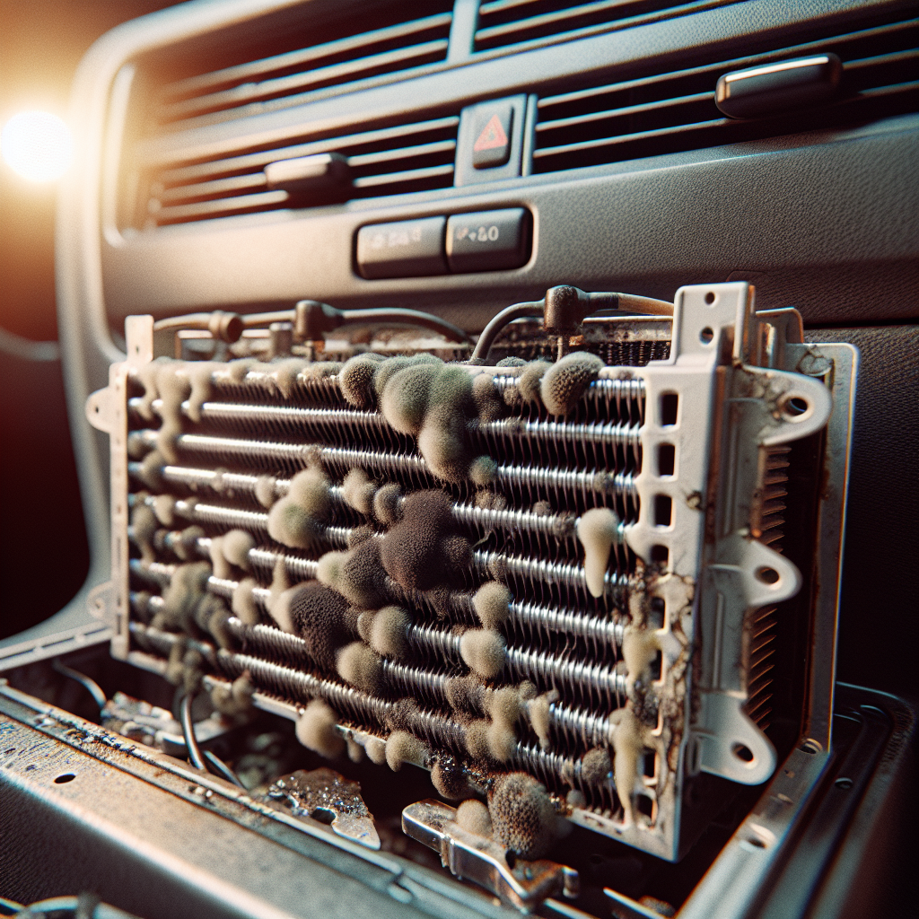 Mold or Mildew Growth on the Evaporator Causing Odors in Your Car's HVAC System